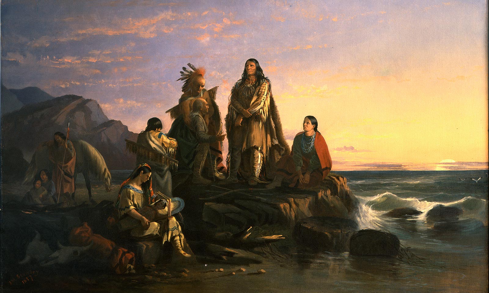 John Mix Stanley (American, 1814–1872), The Last of Their Race, 1857, oil on canvas, 52.125 x 68.5 inches (frame), Buffalo Bill Center of the West, Cody, Wyoming, USA, Museum purchase, 5.75