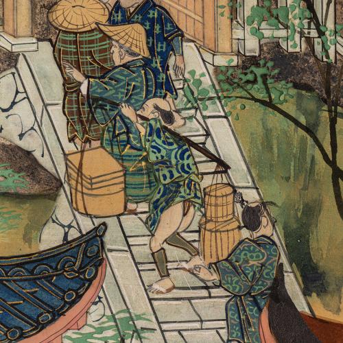 Detail from  The Kiyomizu Temple folded screen