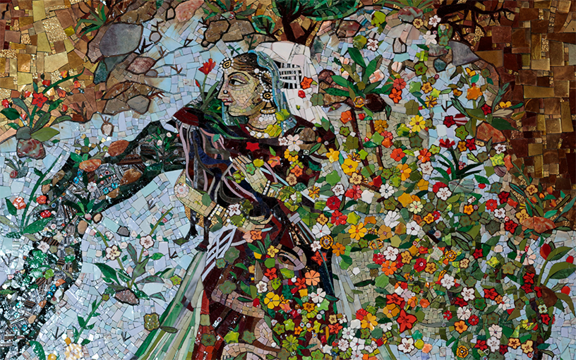 A colorful mosaic.