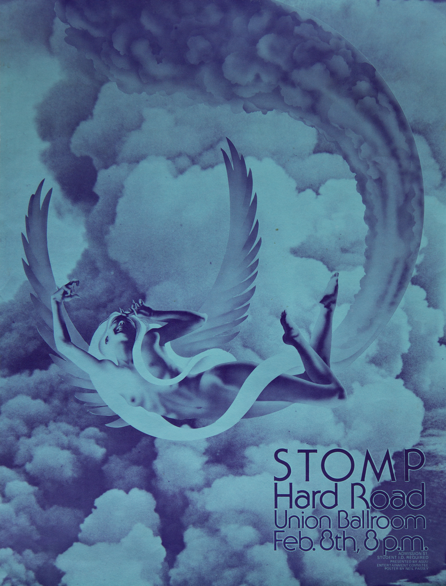 Stomp, featuring Hard Road, 1973. University of Utah Archives: Musical Performances – Miscellaneous vertical files. J. Willard Marriott Library, University of Utah. 