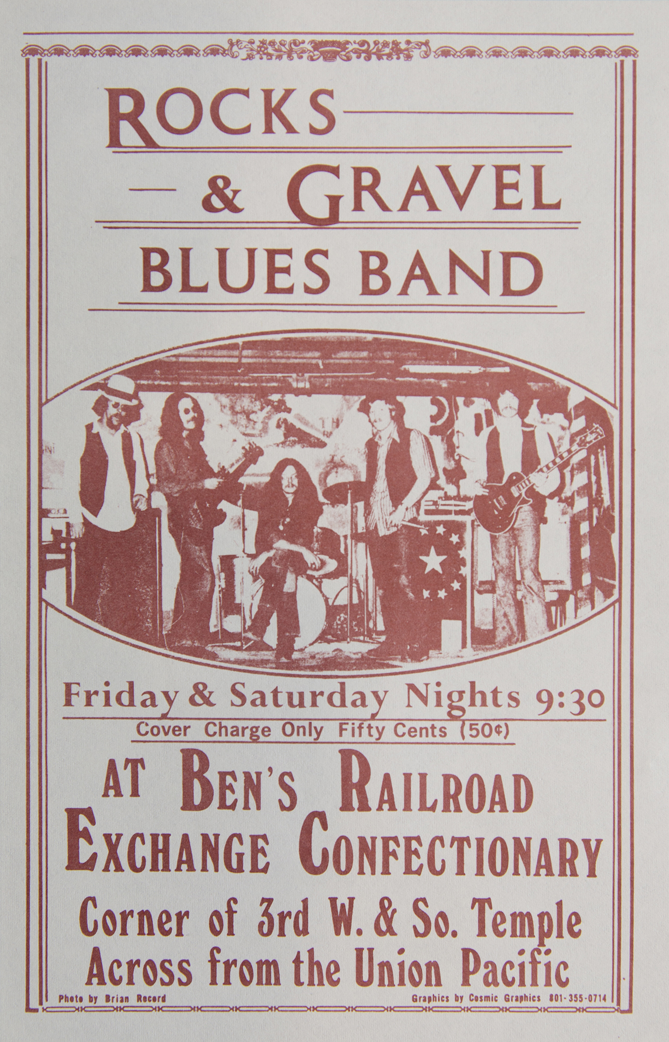 Rocks & Gravel poster, 1972. Bruce Roberts papers, 1966-2004. Special Collections, J. Willard Marriott Library, the University of Utah. 