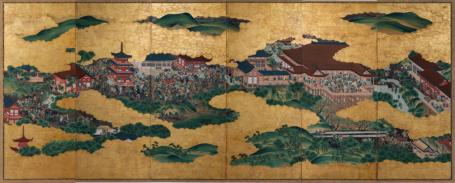 Japanese screen Edo period, in Beyond the Divide at the UMFA 