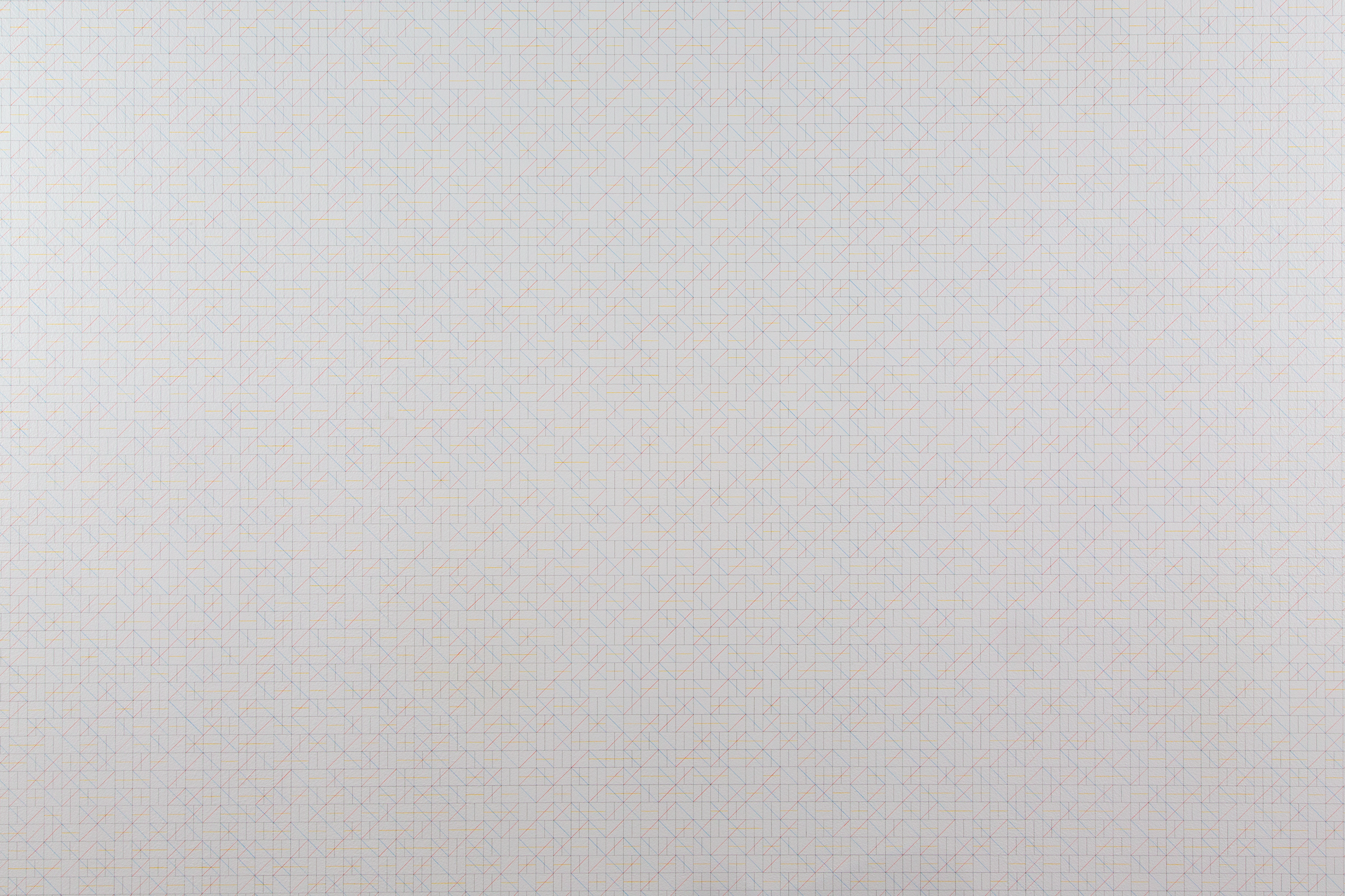 A grid with red, blue, and yellow lines on a white background.