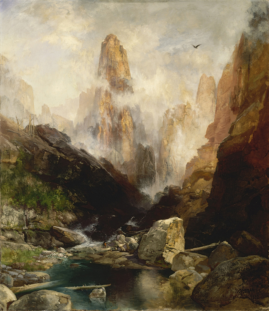 Thomas Moran (American, born England, 1837–1926), Mist in Kanab Canyon, Utah, 1892, oil on canvas, 44 3/8 x 38 3/8 in., Smithsonian American Art Museum, bequest of Mrs. Bessie B. Croffut, 1942.11.10