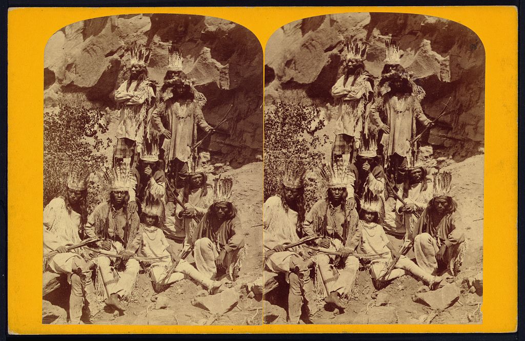 Group of Kaibab Pauite men in Kanab (1873)