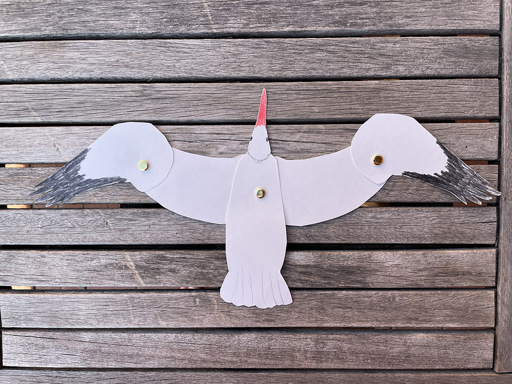 Bird puppet of a pelican