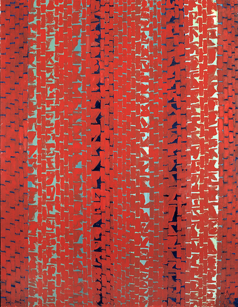 Alma Thomas, (American, 1891–1978), Red Sunset, Old Pond Concerto, 1972, acrylic on canvas, 68 1/2 x 52 1/4 in., Smithsonian American Art Museum, gift of the Woodward Foundation, 1977.48.5