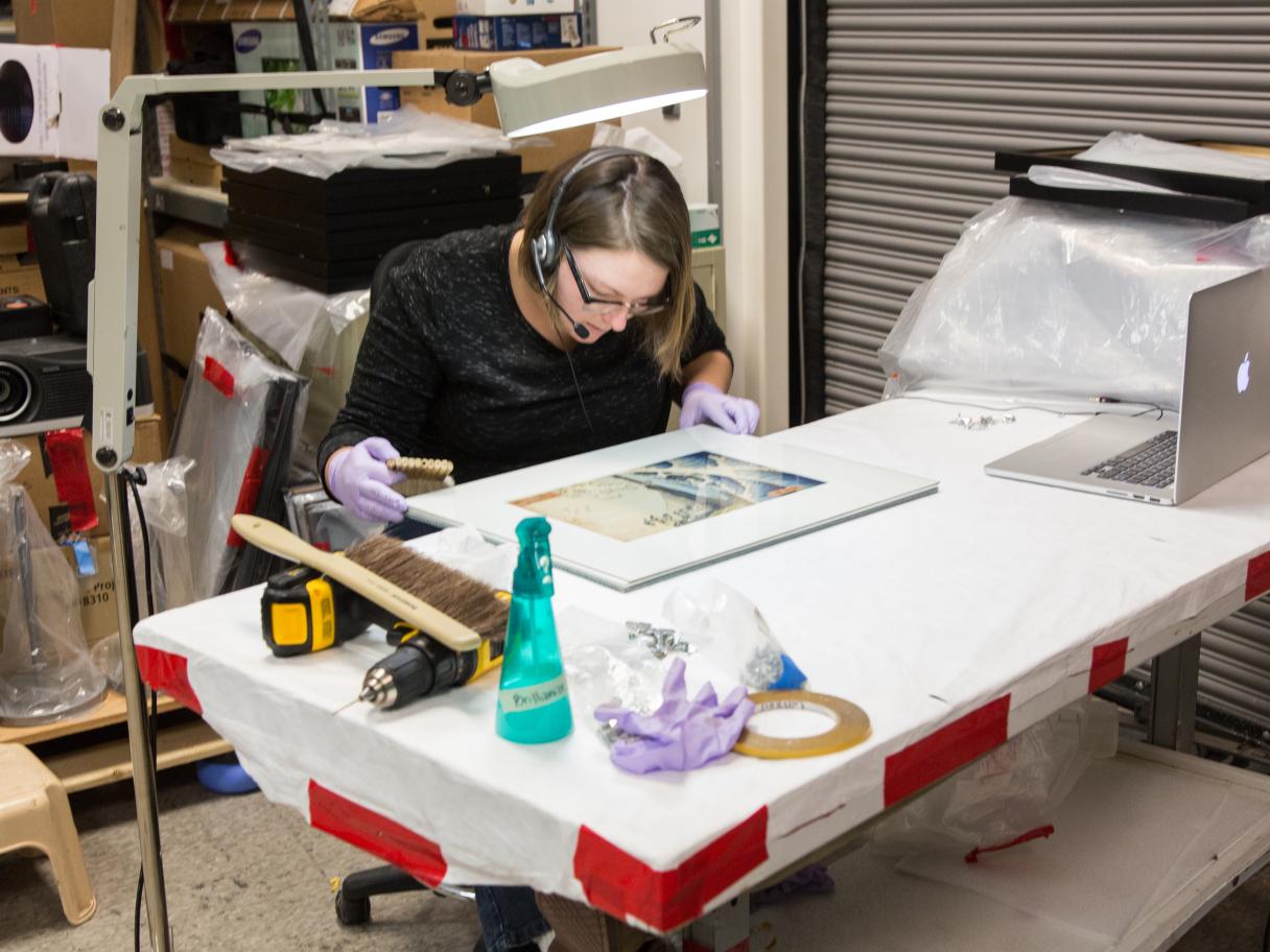 person doing conservation work