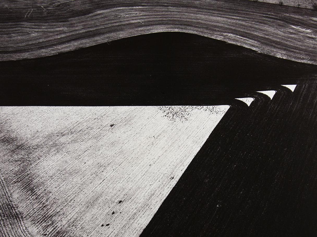 Geometrics, Lone Wolf, Oklahoma, 1987, Gelatin silver print, 14 3/4 x 18 3/4 inches, gift of George H. Speciale in memory of Tamie P. Speciale, UMFA2015.9.1 