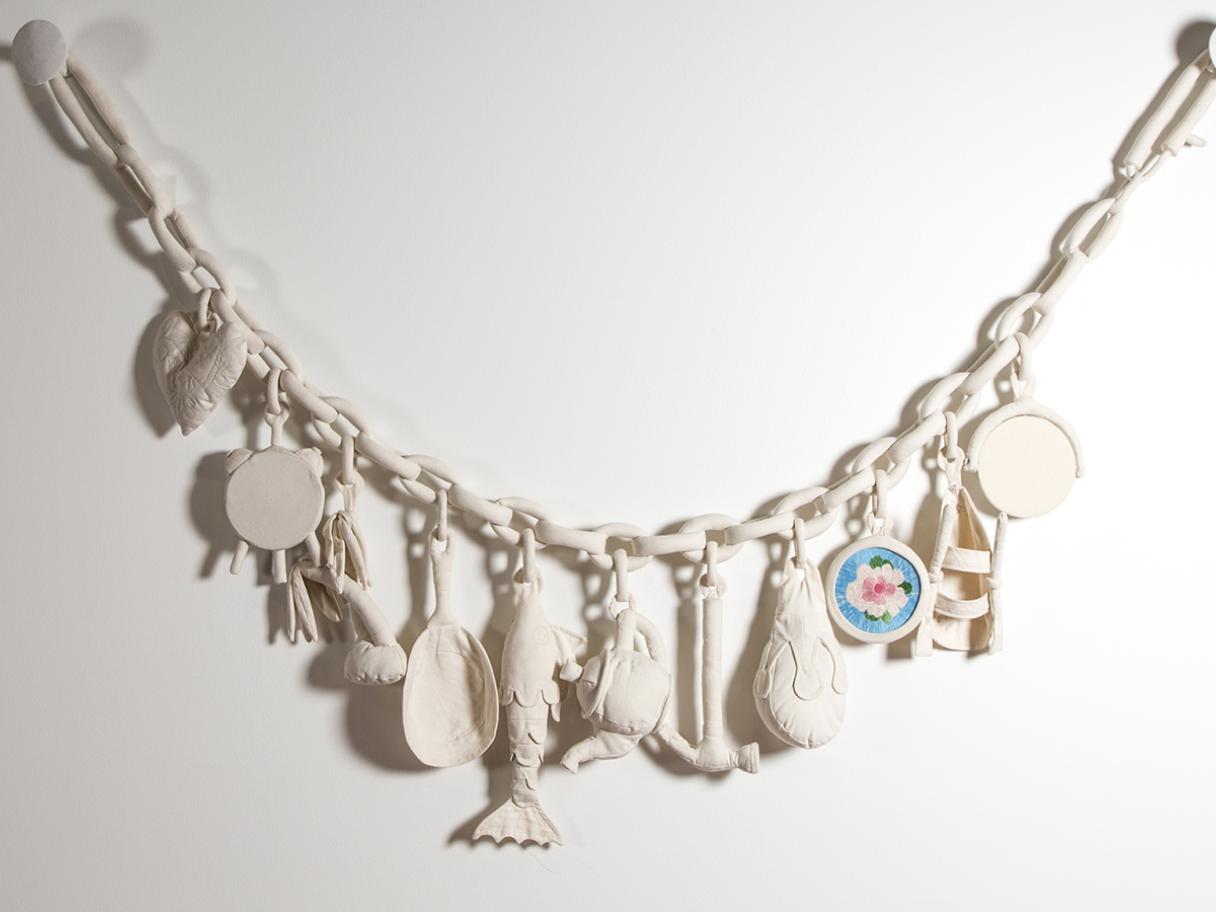 The White Charm Bracelet,  Jann Haworth, American, soft sculpture, original circa 1964, remade 2004