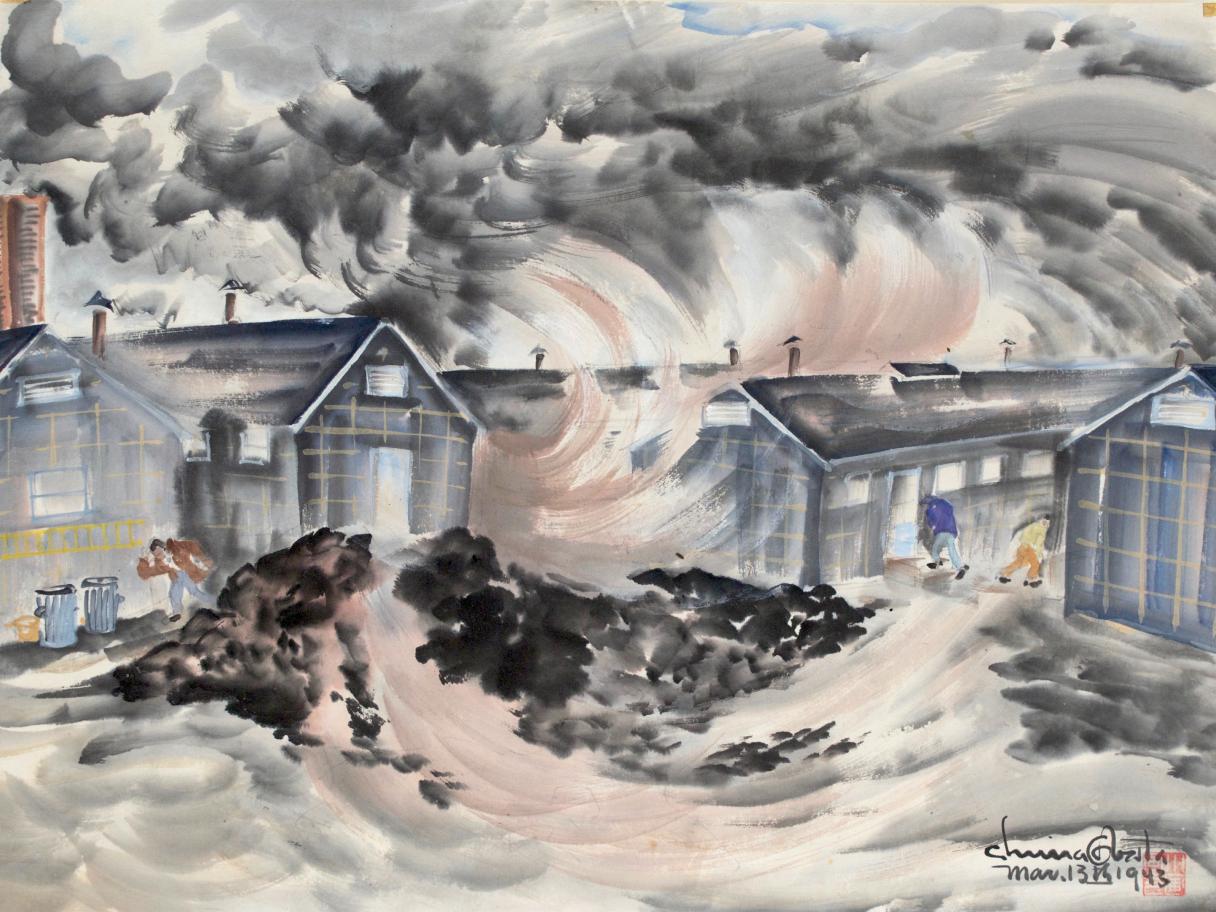 Chiura Obata, Dust Storm, Topaz