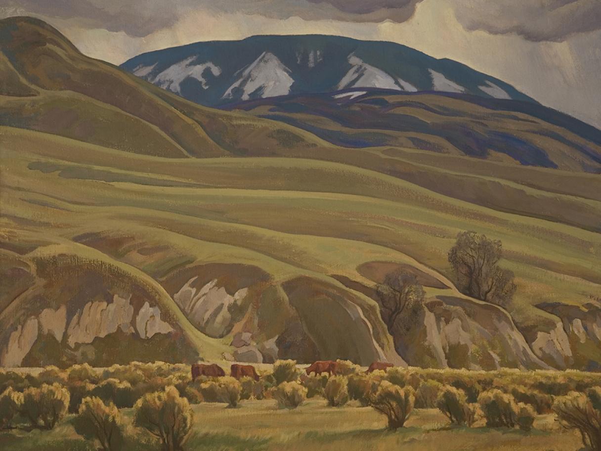 Maynard Dixon (1875-1946), American  Springtime on Bear Mountain, 1930, Oil on canvas, Gift of Mr. and Mrs. Alan B. Blood, framed with funds from the Ann K. Stewart Docent and Volunteer Conservation Fund, UMFA1996.54.1