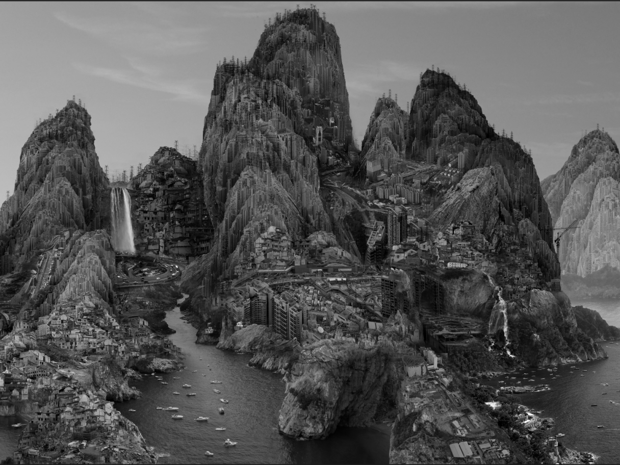 Yang Yongliang, (Chinese, 1980), Prevailing Winds (still), 2017, 4K video, 7 minutes, courtesy of the artist
