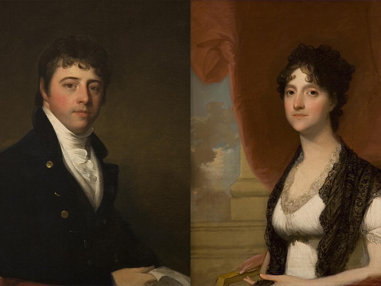 Gilbert Stuart (American, 1755-1828), Mr. and Mrs. Simon Walker, ca. 1802, oil on canvas, purchased with funds from the Marriner S. Eccles Foundation, UMFA1982.007.001-22