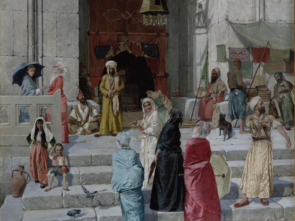 Osman Hamdi, At the Mosque Door, 1891, detail