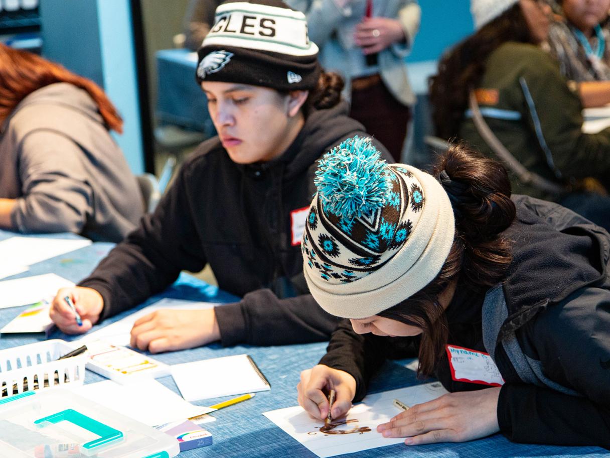 Students in the Utah Museum of Fine Arts Classroom