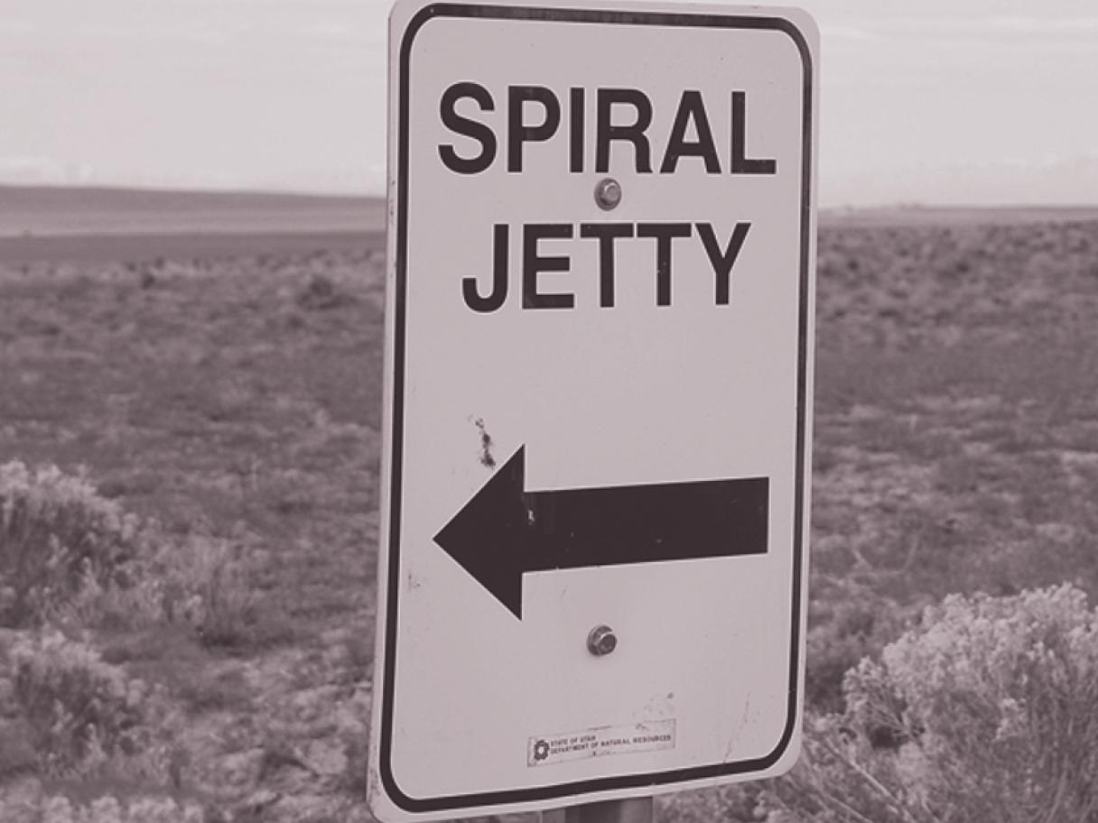 Road sign to Spiral Jetty