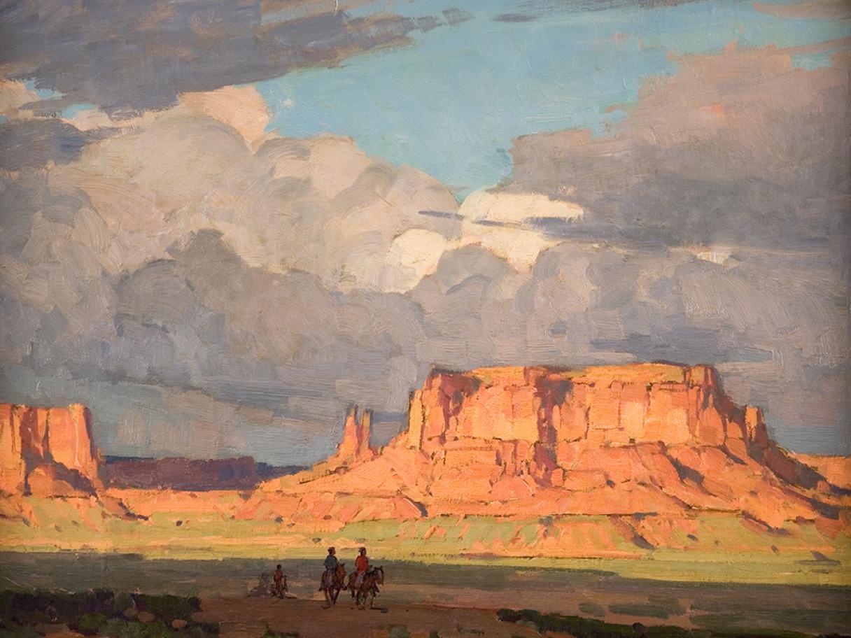 Edgar Alwin Payne, American Red Mesa, Monument Valley, Utah, c. 1940s Oil Painting Purchased with funds from The Phullis Cannon Wattis Endowment Fund and Diane and Sam Stewart UMFA2008.14.1