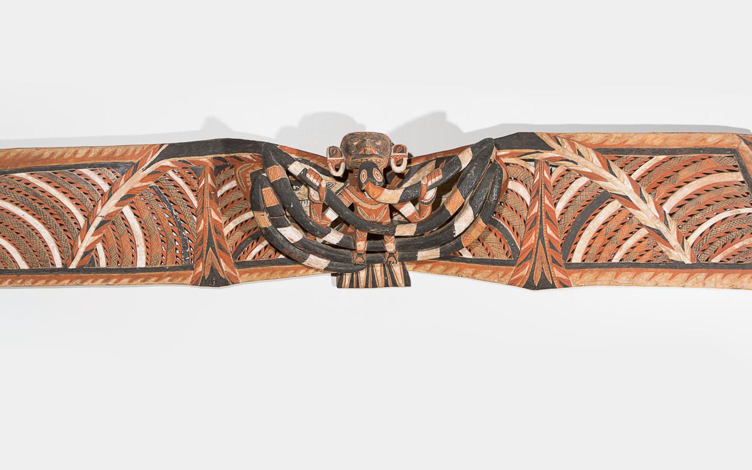 Unidentified Artist, New Ireland, Papua New Guinea, Malagan Frieze, twentieth century, wood, pigment, Ulfert Wilke Collection, purchased with funds from the Friends of the Art Museum, UMFA1982.001.007