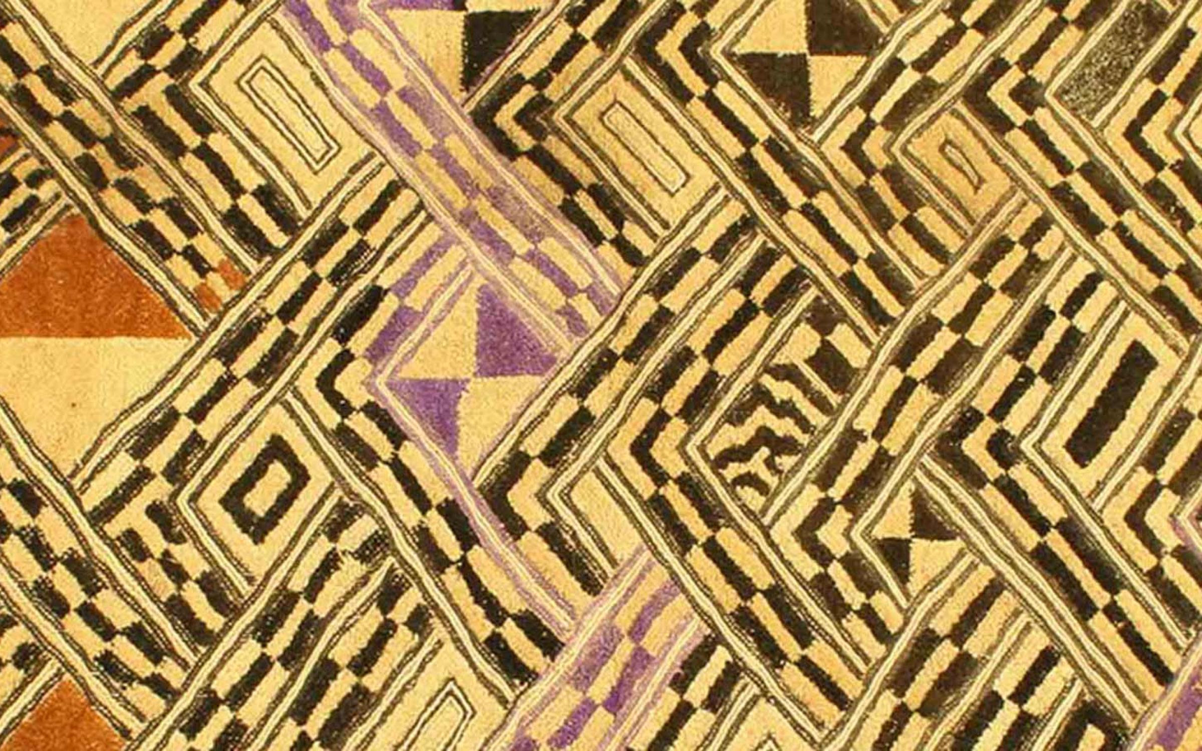 Unidentified Artist, Kuba peoples, Democratic Republic of Congo, Prestige Panel, raffia palm fiber and pigment, Owen D. Mort, Jr. Collection of African Art, assisted by the George S. and Dolores Eccles Foundation, UMFA1985.053.304. Unidentified Artist, Kuba peoples, Democratic Republic of Congo, Prestige Panel, raffia palm fiber and pigment, Owen D. Mort, Jr. Collection of African Art, assisted by the George S. and Dolores Eccles Foundation, UMFA1985.053.304.