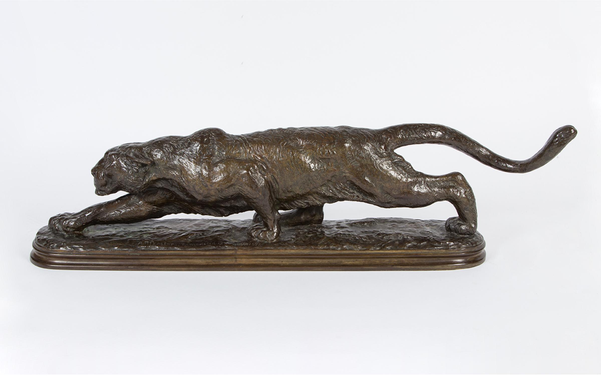 Alexander Phimister Proctor (American), Large Stalking Panther, 1891-1893, bronze, Collection of the Utah Museum of Fine Arts, gift of The Proctor Foundation and The A. Phimister Proctor Museum, UMFA2018.1.1 Alexander Phimister Proctor (American), Large Stalking Panther, 1891-1893, bronze, Collection of the Utah Museum of Fine Arts, gift of The Proctor Foundation and The A. Phimister Proctor Museum, UMFA2018.1.1