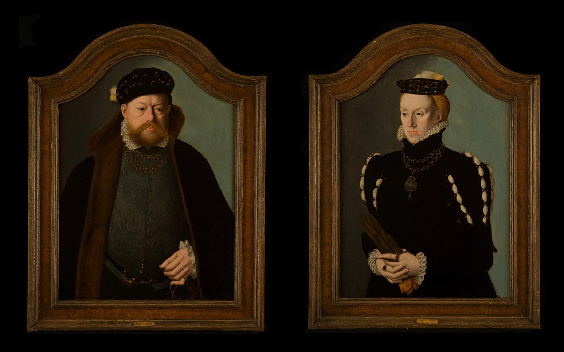 Composite of, Bartholomaus Bruyn the Younger (German, ca. 1530-1607/1610) Portrait of a Gentleman and Portrait of a Lady, ca. 1555-1565 ( Oil on panel Gift of Val A. Browning Museum # 1994.017.006 Composite of, Bartholomaus Bruyn the Younger (German, ca. 1530-1607/1610) Portrait of a Gentleman and Portrait of a Lady, ca. 1555-1565 ( Oil on panel Gift of Val A. Browning Museum # 1994.017.006