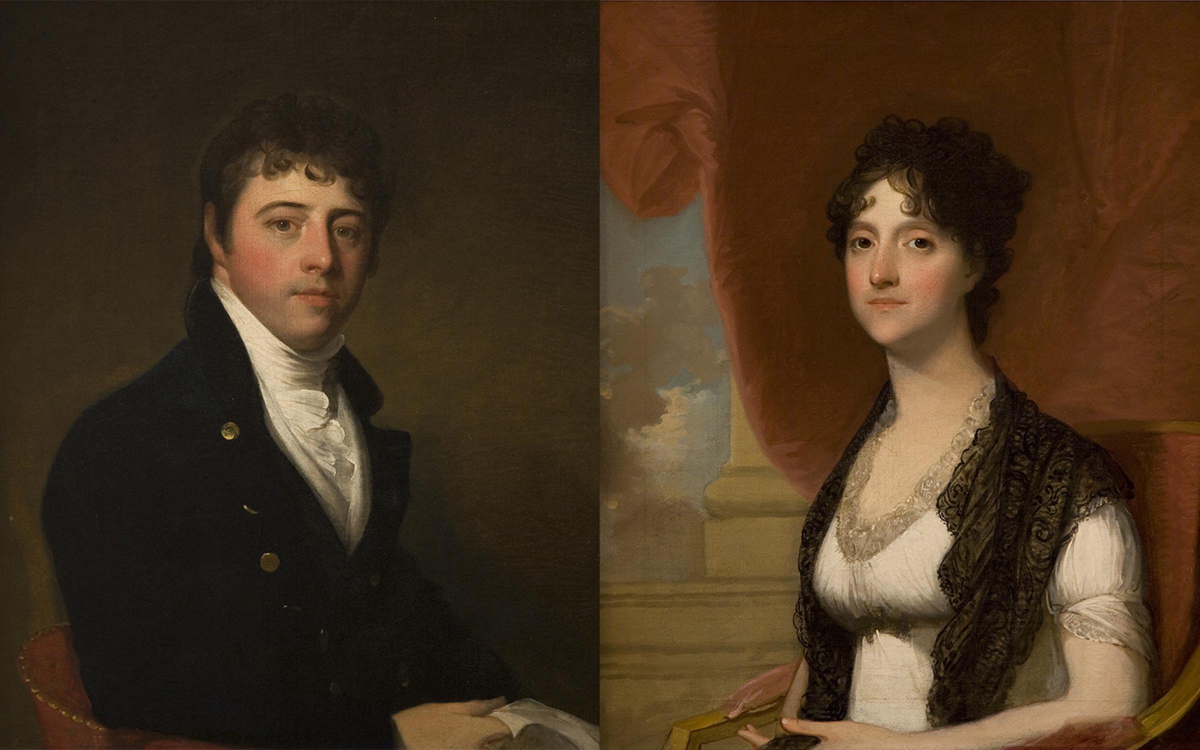 Gilbert Stuart (American, 1755-1828), Mr. and Mrs. Simon Walker, ca. 1802, oil on canvas, purchased with funds from the Marriner S. Eccles Foundation, UMFA1982.007.001-22