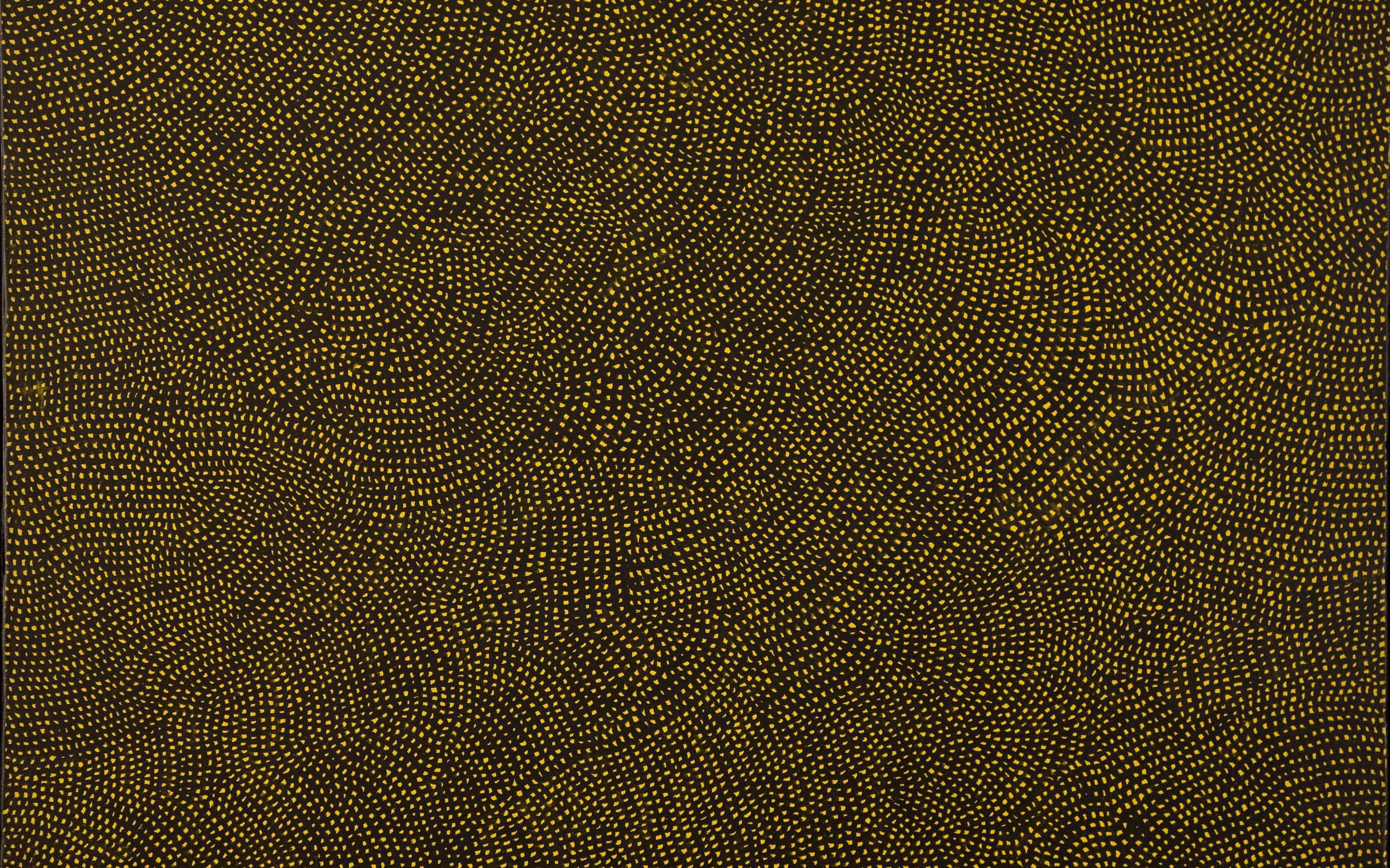 Yayoi Kusama (Japanese, b. 1929) Infinity Nets, 1959, oil on canvas, 28 5/8 x 35 ¾ inches, purchased with funds from The Phyllis Cannon Wattis Endowment Fund, UMFA2011.2.2