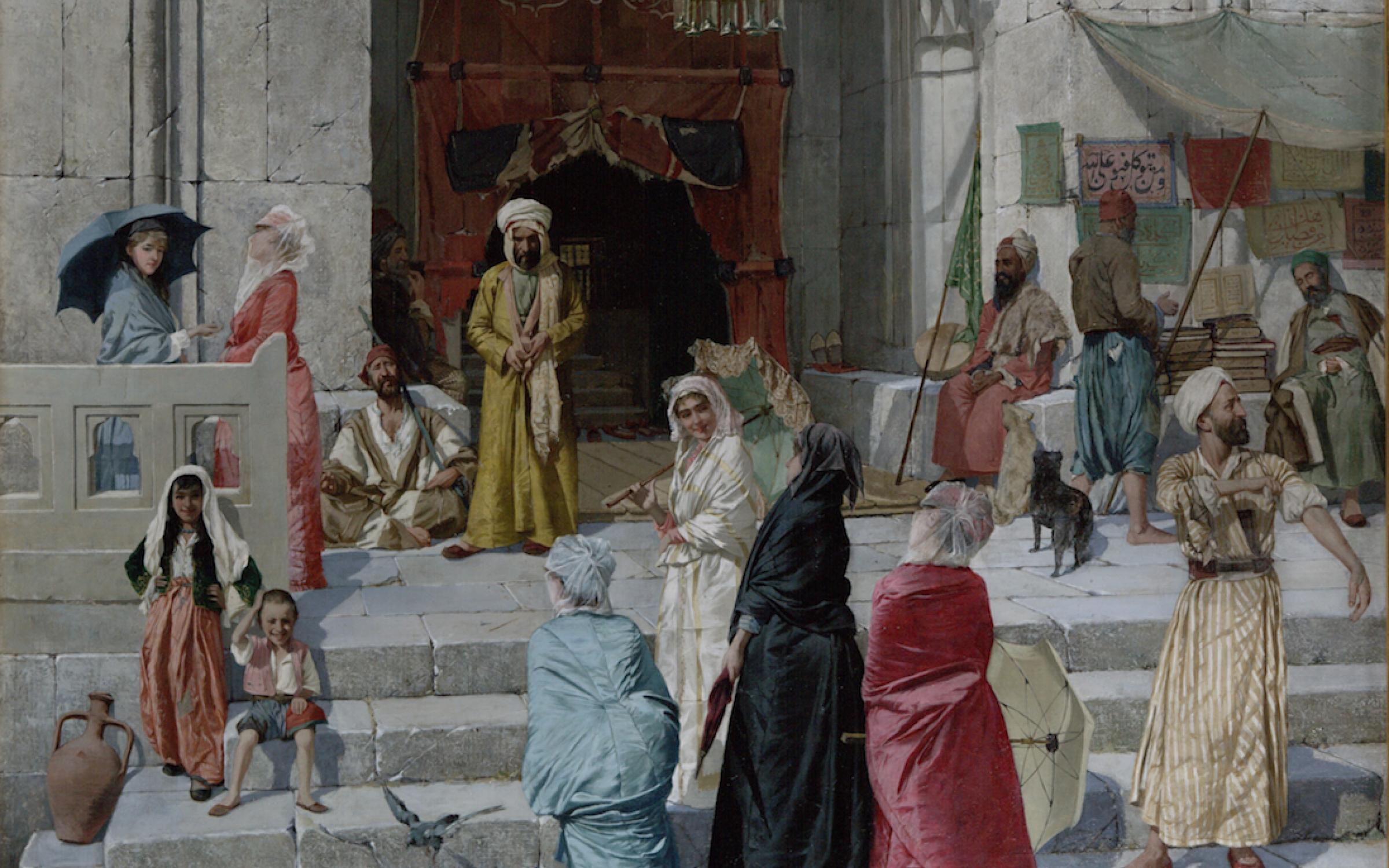 Osman Hamdi, At the Mosque Door, 1891, detail Osman Hamdi, At the Mosque Door, 1891, detail