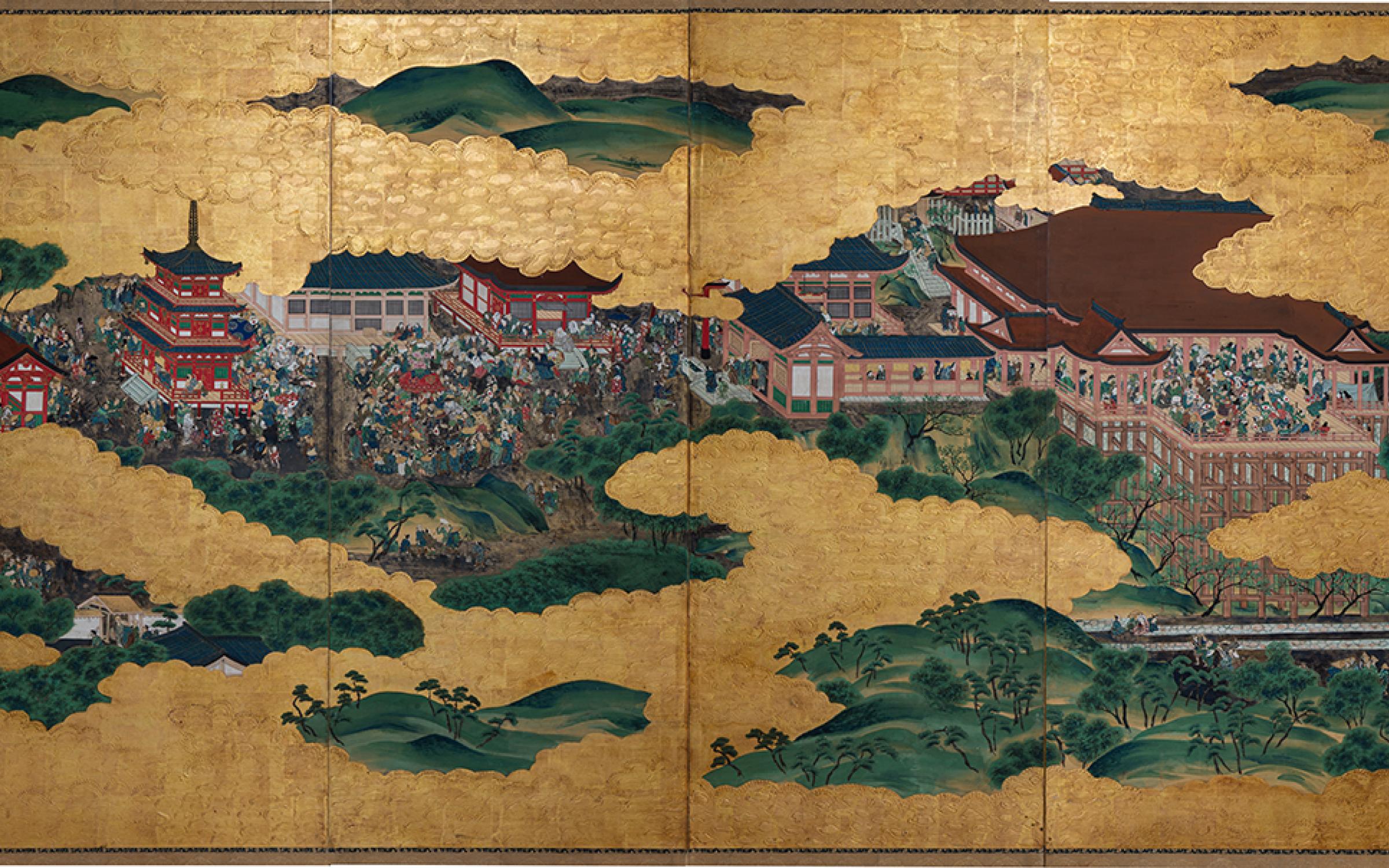 Japanese screen Edo Period at Utah Museum of Fine Arts in Beyond the Divide