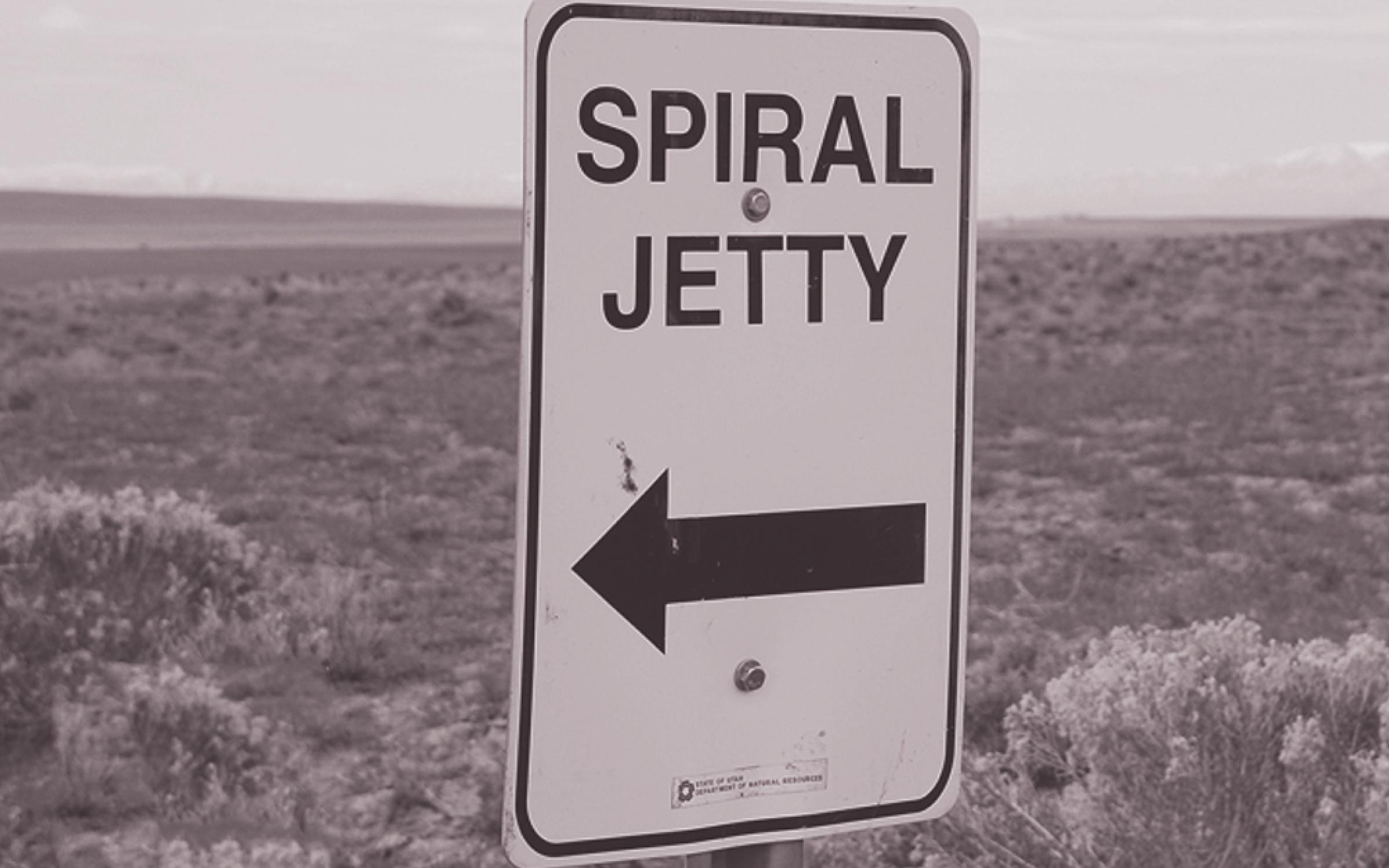 Road sign to Spiral Jetty Road sign to Spiral Jetty