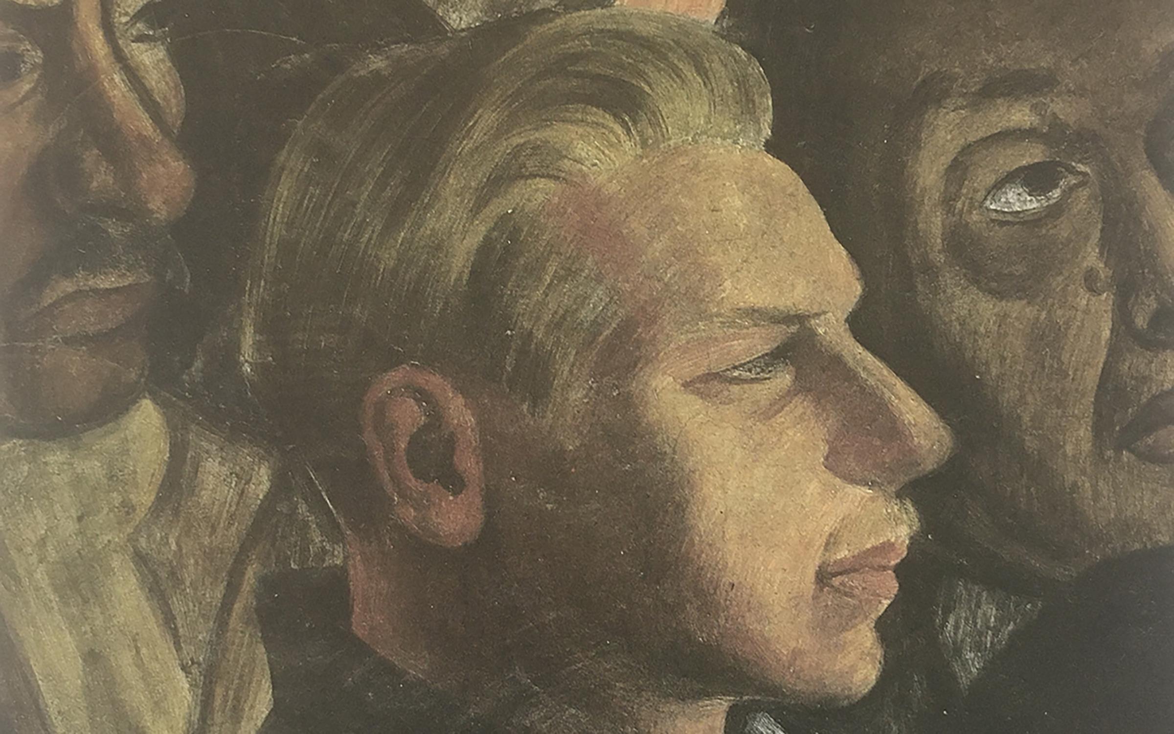 Pablo O'Higgins in Diego Rivera's mural