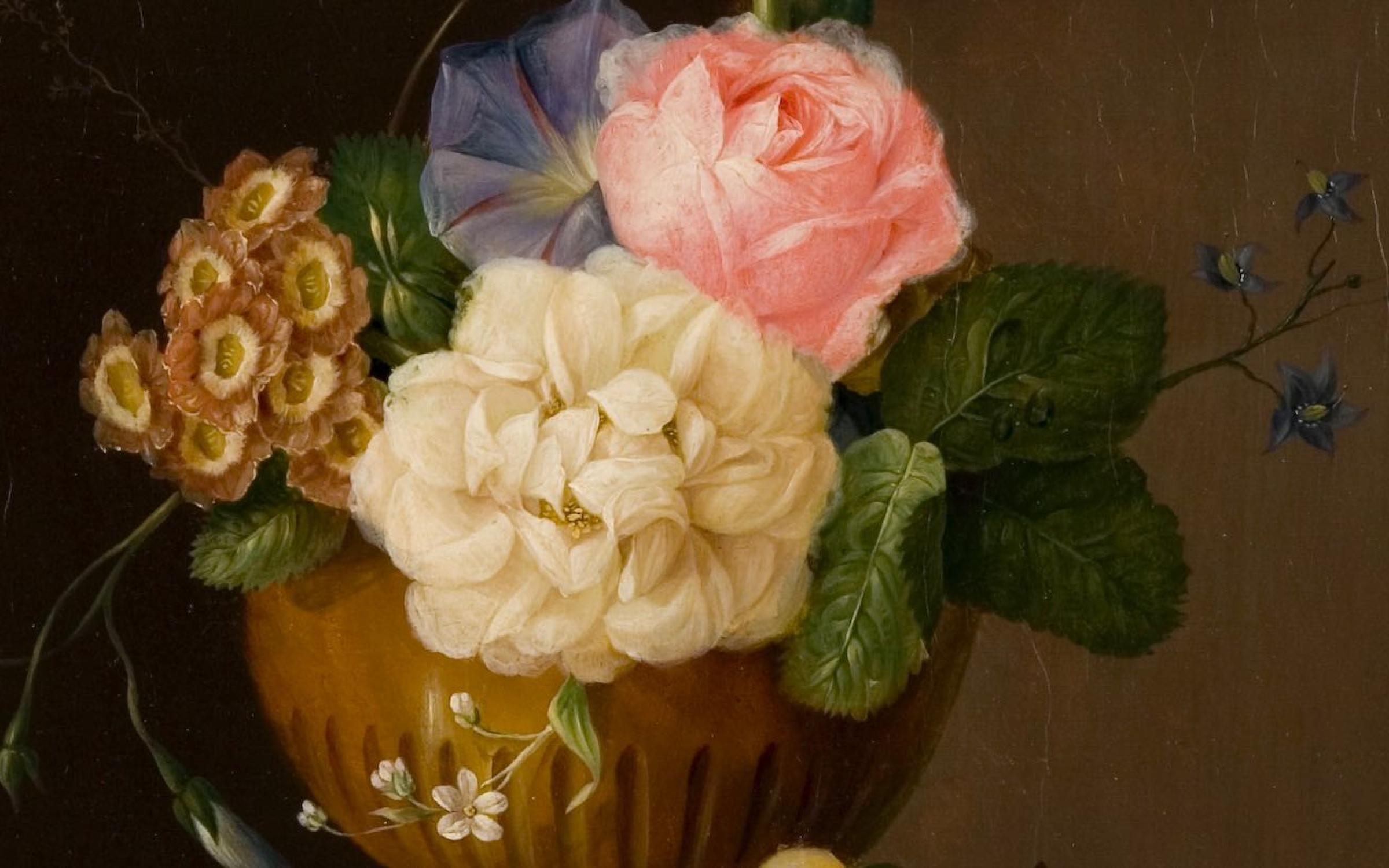 Franz Xaver Petter, Flower Still Life with Fruit, c. 1811–1866