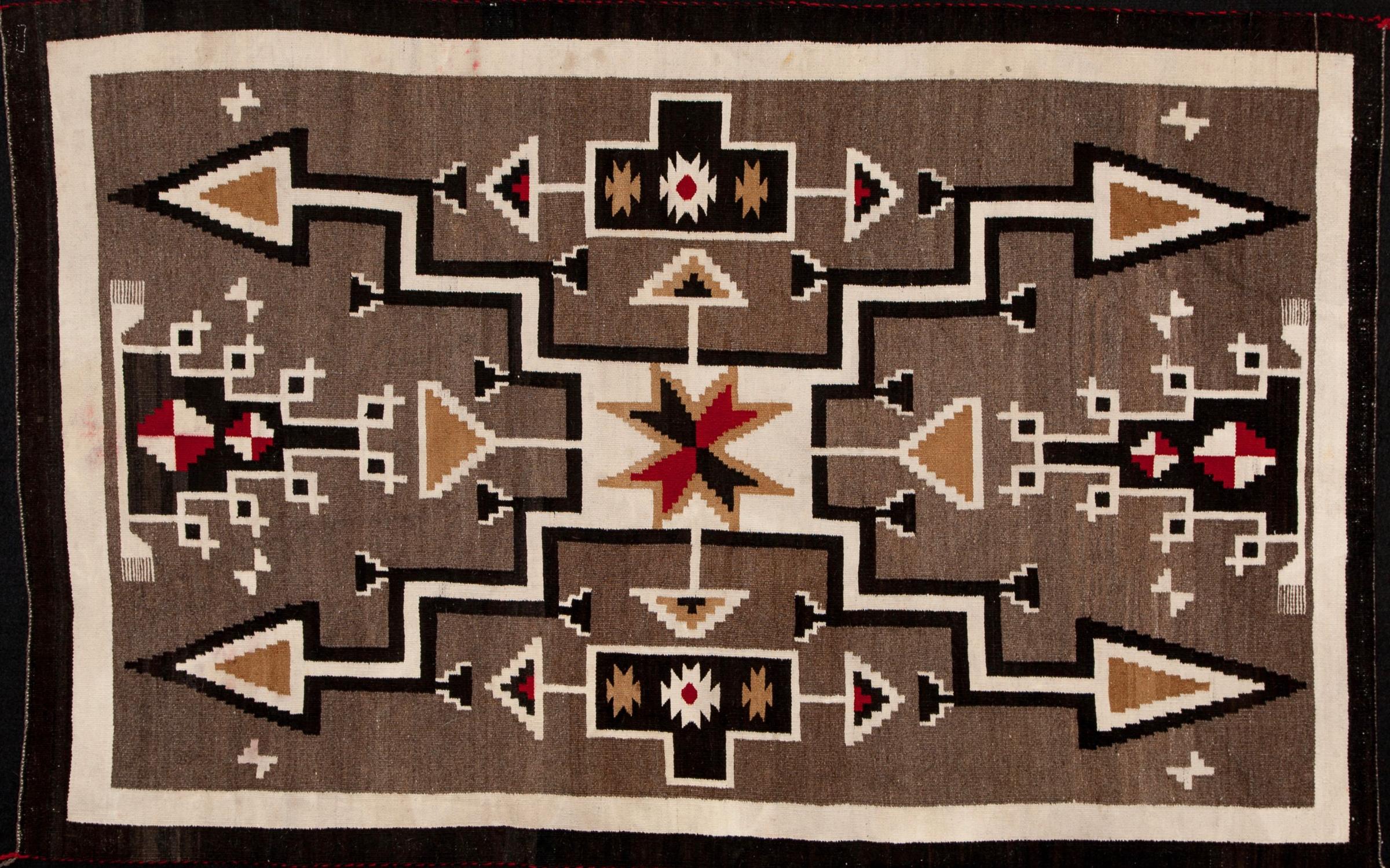 Navajo Storm Pattern rug, c. 1950s Navajo Storm Pattern rug, c. 1950s