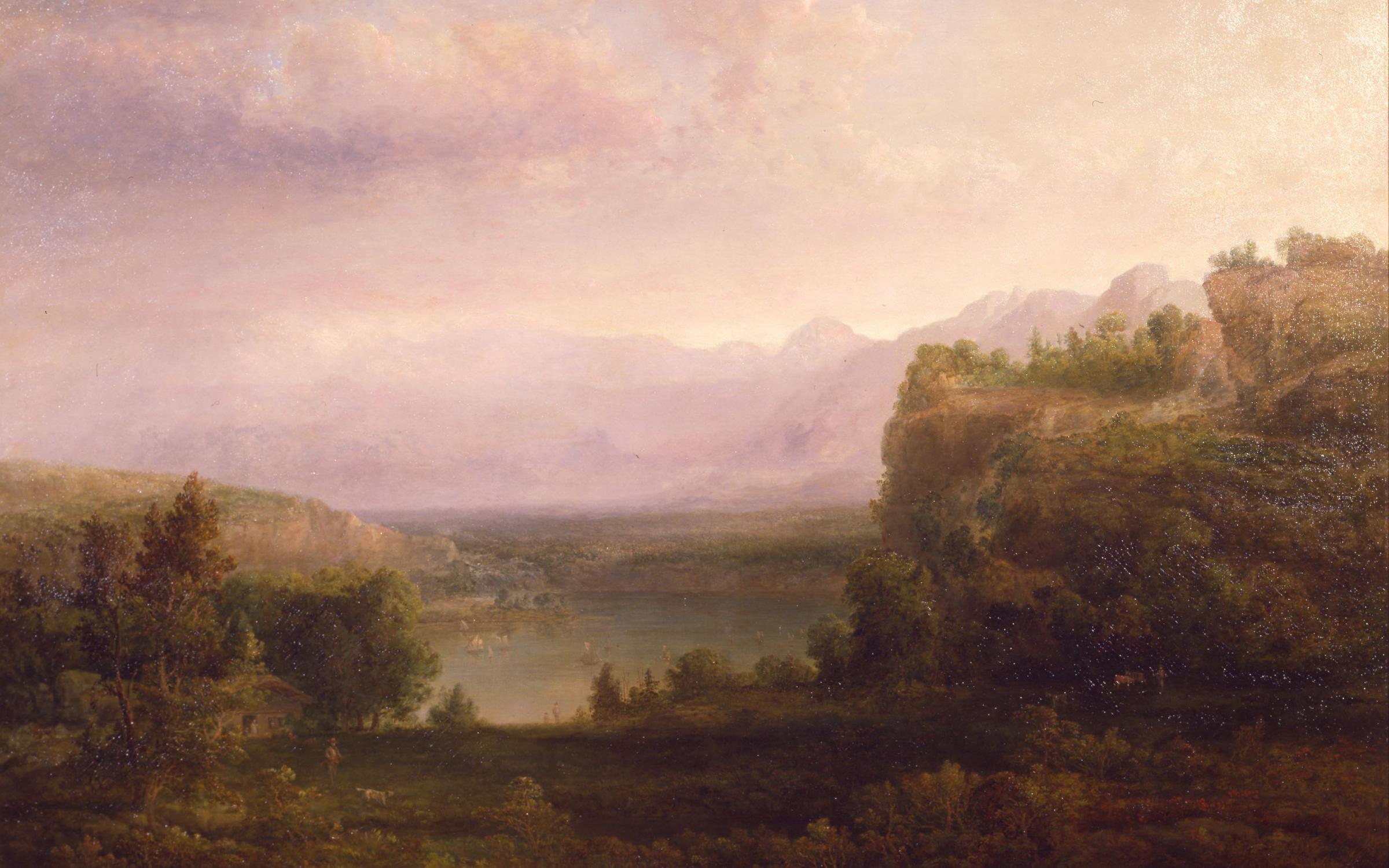 Thomas Doughty, (American), Along the Hudson, 1852