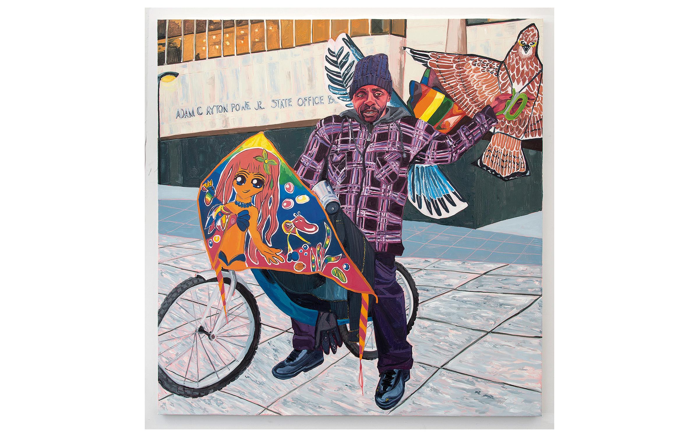 Jordan Casteel, Kevin the Kiteman, 2016 Jordan Casteel, Kevin the Kiteman, 2016
