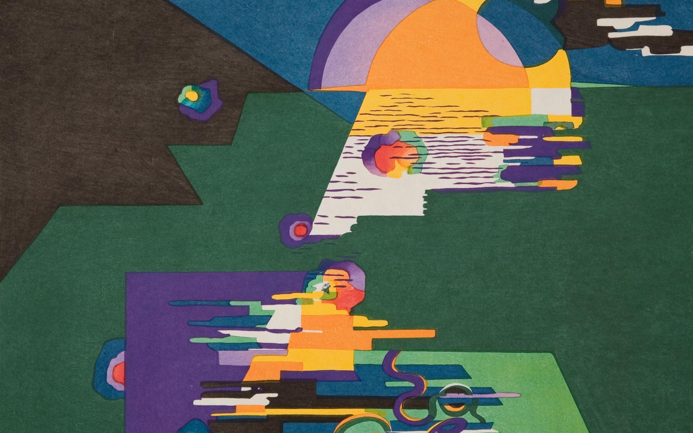 Stanton Macdonald-Wright, An Octopus Trap and Fleeting Dreams Under a Summer Moon, UMFA1998.34.1.3 Stanton Macdonald-Wright, An Octopus Trap and Fleeting Dreams Under a Summer Moon, UMFA1998.34.1.3
