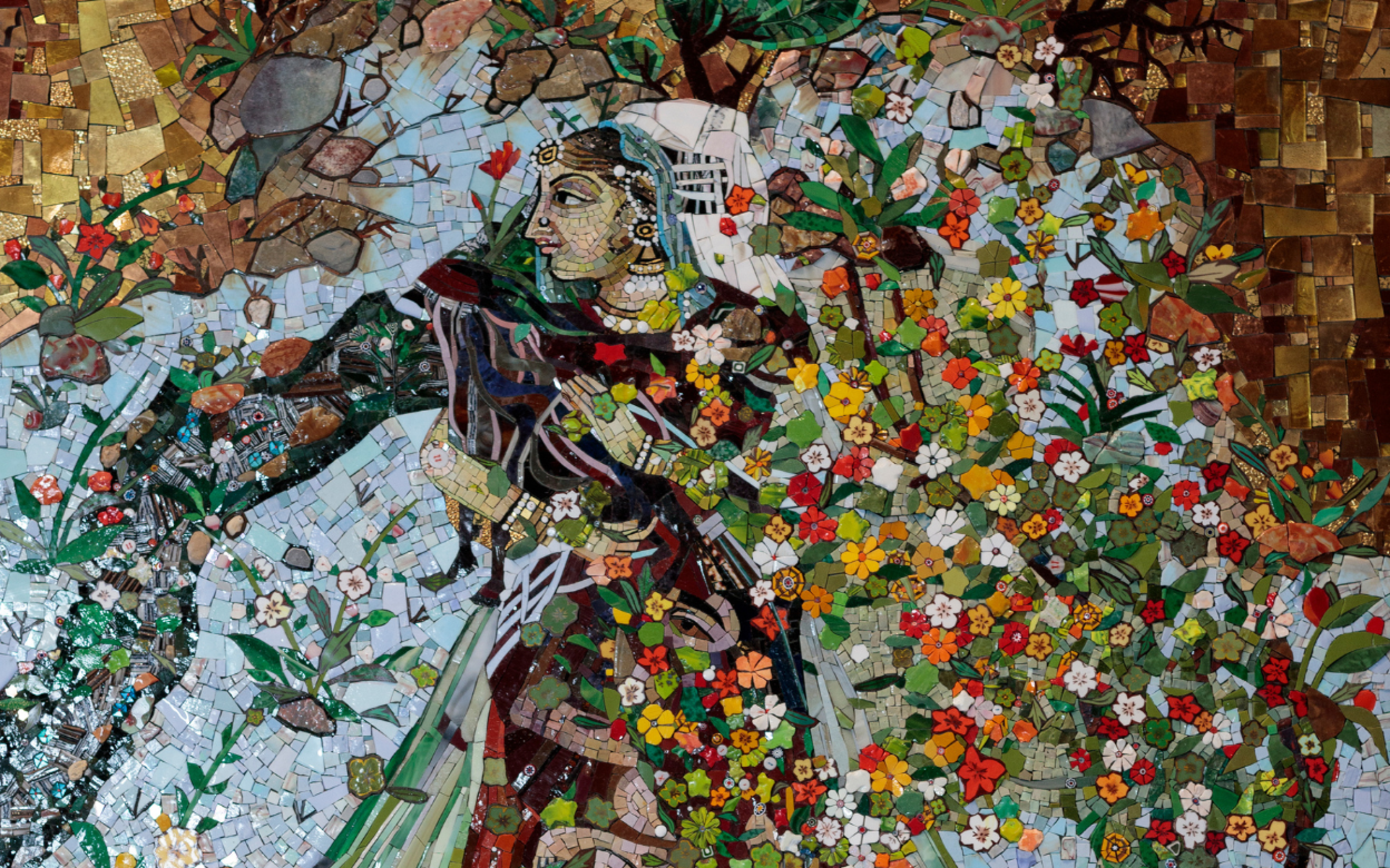A colorful mosaic.