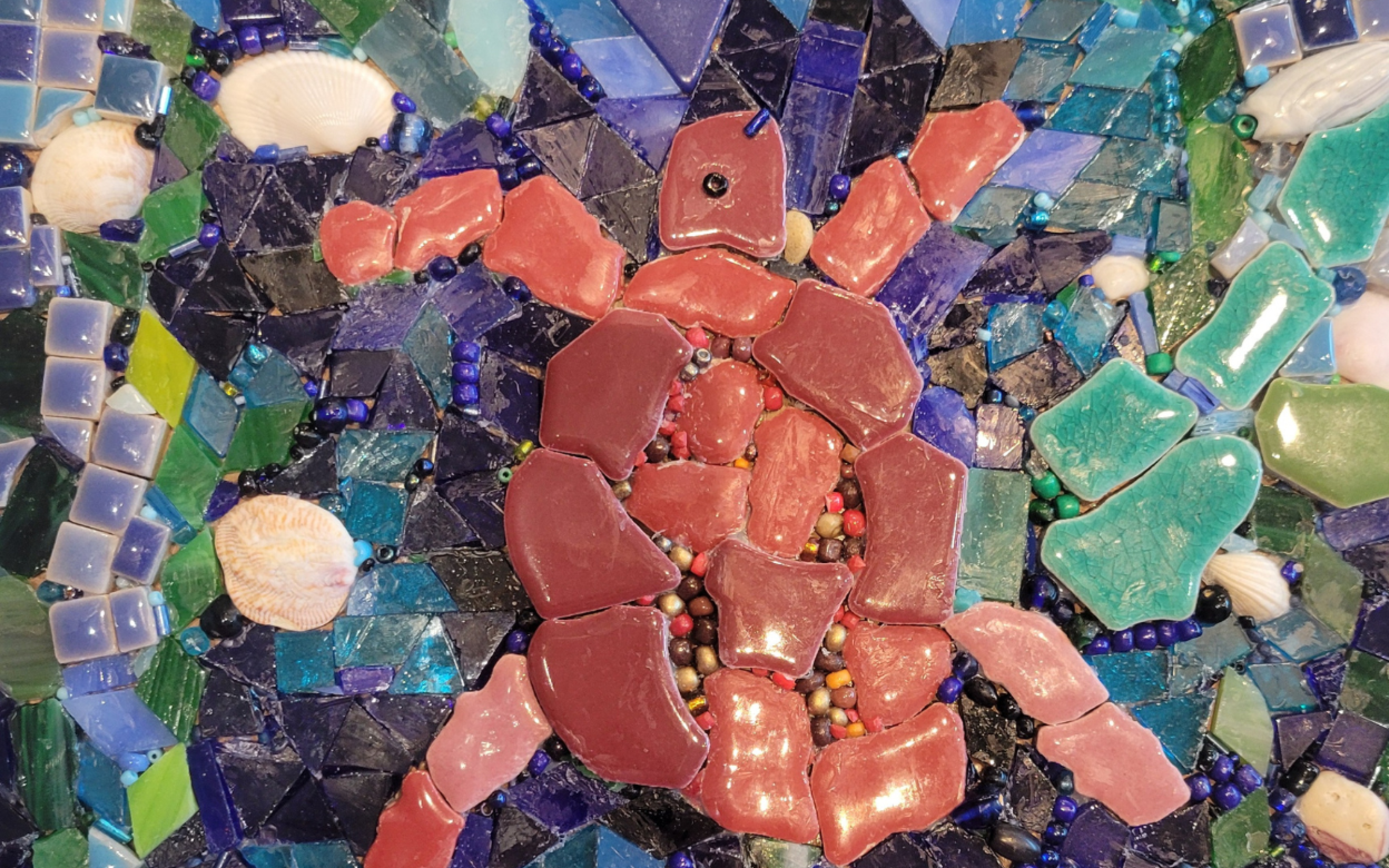 Mini Mosaics A mosaic of a red turtle.