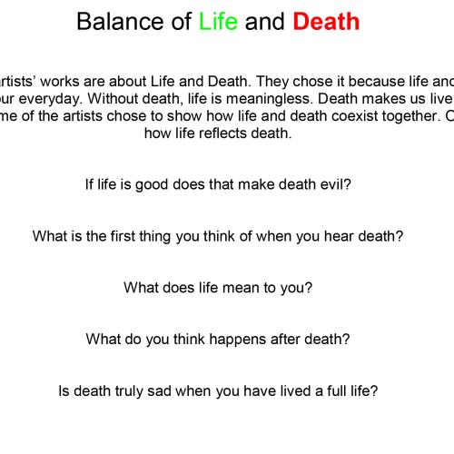 Balance of Life and Death