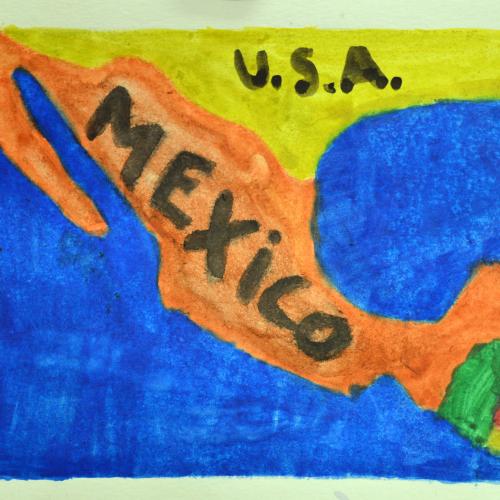 Marisol Z., (Mexican American b. 2005), Mexico, 2018-19, watercolor print on paper.
