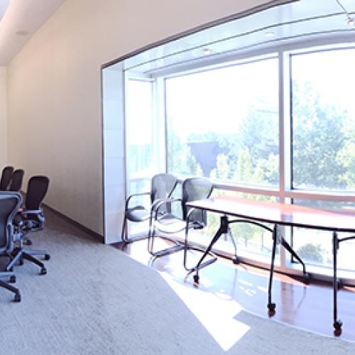 Wide angle view of the Brady-Hansen Boardroom at the Utah Museum of Fine Art 
