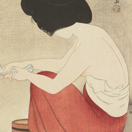 Itō Shinsui Japanese, 1898–1972 After the Bath, January 1917 Woodblock print; ink and color on paper Published by Watanabe Shōzaburō Gift of Ellen and Fred Wells  2002.161.162, Photo: Minneapolis Institute of Art