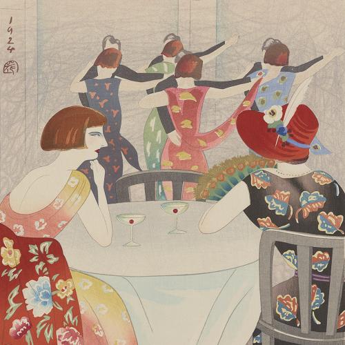 Yamamura Kōka (Toyonari) Japanese, 1886–1942 Dancing at the New Carlton Café in Shanghai, 1924 From an untitled set of ten prints Woodblock print; ink and color on paper with mica Published by Yamamura Kōka Hanga Kankōkai Gift of funds from Ellen Wells  2014.35, Photo: Minneapolis Institute of Art