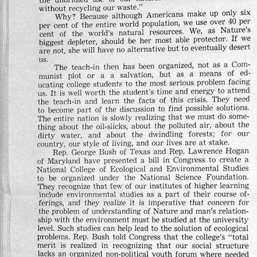 Utah Daily Chronicle, April 21-22, 1970. J. Willard Marriott Library Digital Newspaper Collection, the University of Utah. 