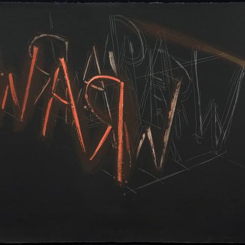 Bruce Nauman (1941 – ), Raw/War, 1971, lithograph, 22 ½ in. x 28 ½ in., Purchased with funds from the Owen Acquisition Fund, UMFA1980.127.