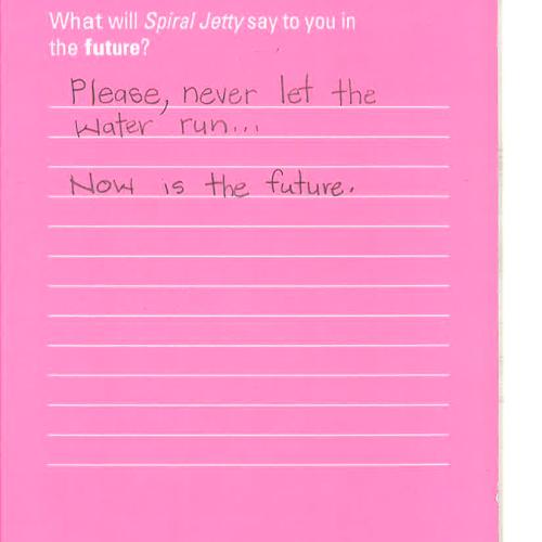 Please never let the water run... now is the future