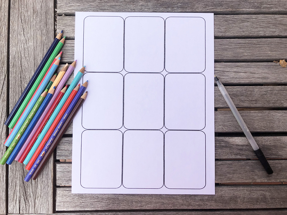 Playing card template