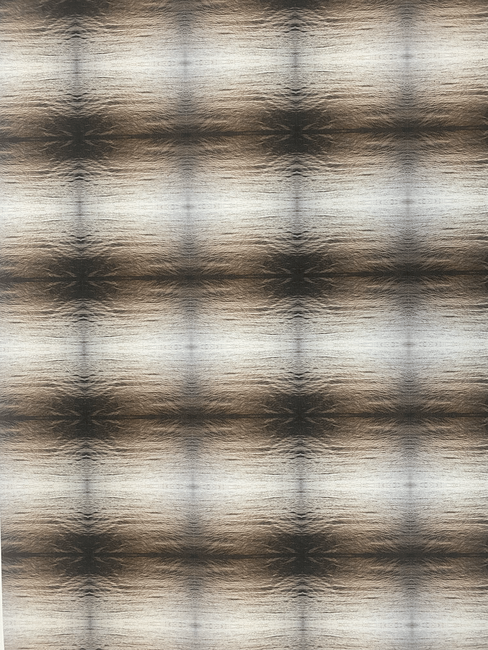 A repeating geometric pattern with horizontal and vertical gradients in shades of brown, beige, and black, creating a textured, woven look. The design forms a grid-like appearance with soft, blurred lines.