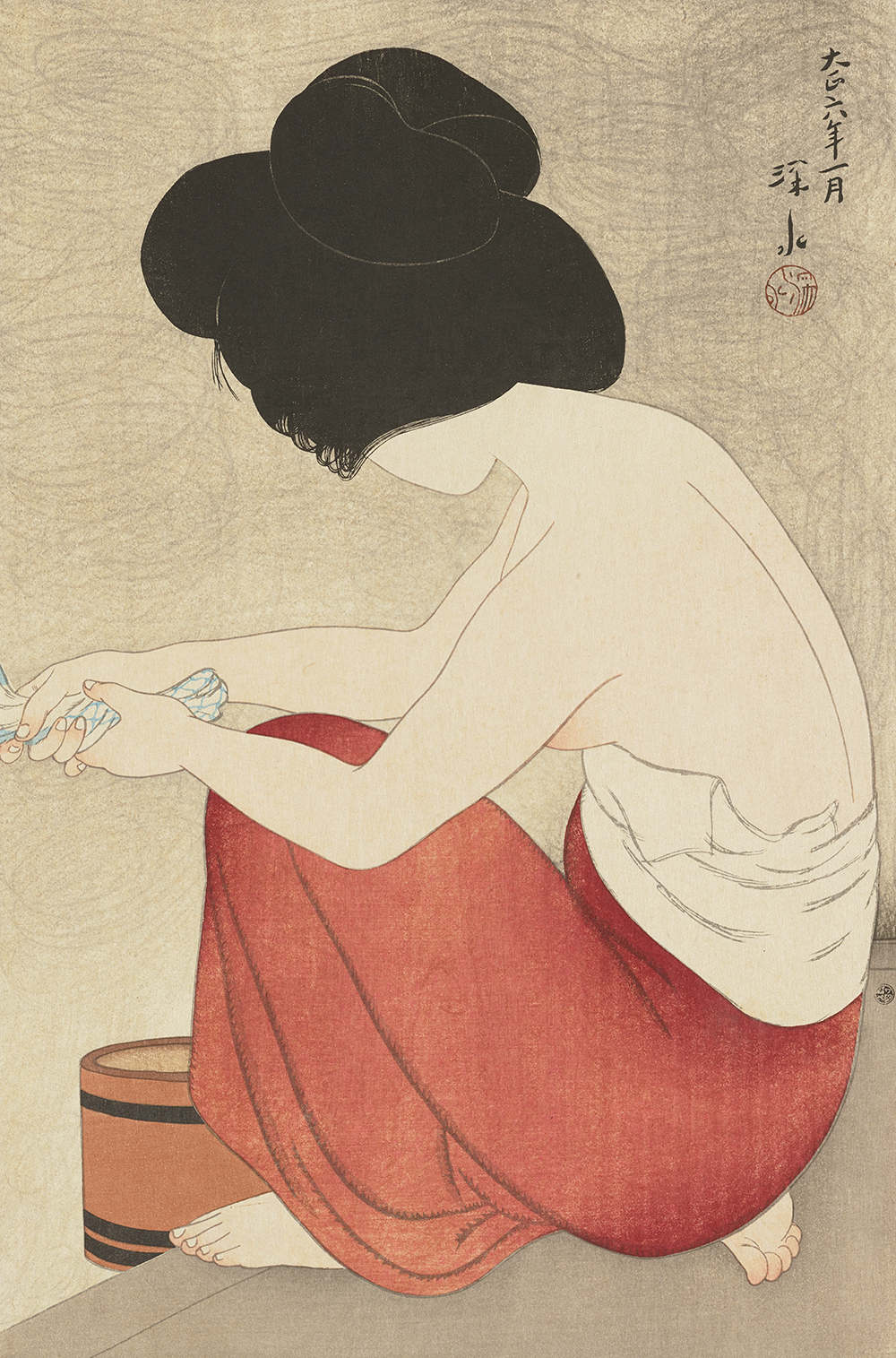 Itō Shinsui, After the Bath, January 1917